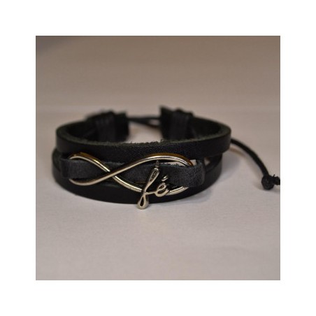 Pulseira "Fé" 3 em 1 - PRETA